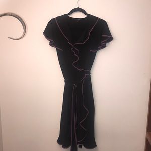 East 5th Faux- Wrap Short Sleeve Ruffle Dress